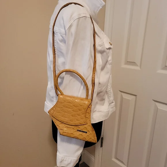 Sergio Cerruti Roma Vintage Avante Garde Mini Tan Leather Handbag - Picture 10 of 14